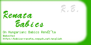 renata babics business card